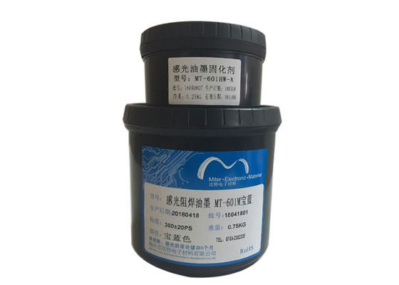 China 8µM van het het Soldeerselmasker van Fijnheids verzet het Vloeibare Photoimageable Blauwe de Kleurensoldeersel zich tegen Inkt leverancier