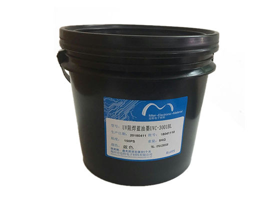 China Het scherm dat UV Geneesbare PCB-UV de Lampenblootstelling drukt die van de Inkt Blauwe Kleur Masker geneest leverancier