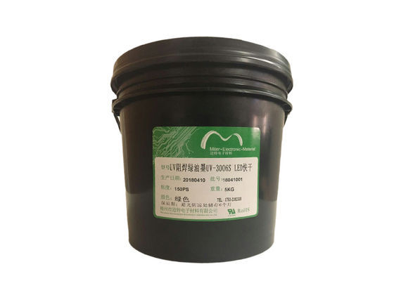 China De medio Groene Inkt van het Maskerpcb van het Kleuren UV Geneesbare Soldeersel met Hoge Adhesie leverancier